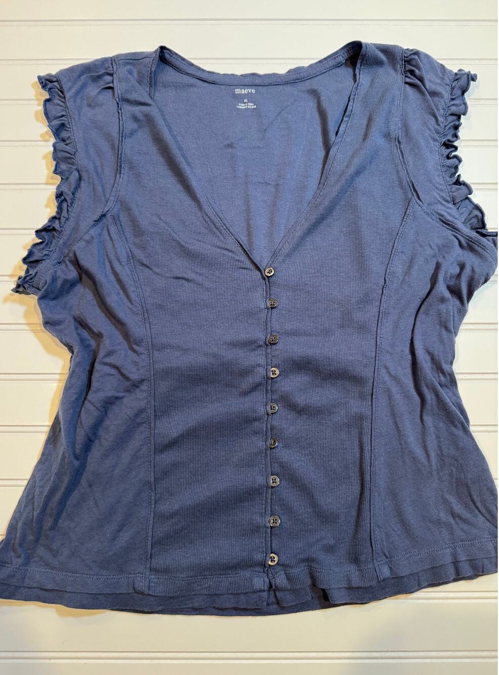 Maeve, Anthropologie XL Button front Top. EUC